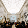 Un momento della conferenza al Palazzo della Luce