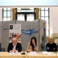 Un momento della conferenza al Palazzo della Luce