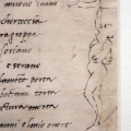 Michelangelo Buonarroti, Sonetto autografato con autoritratto nell’atto di dipingere la volta della Cappella Sistina, circa 1502-1512