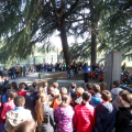 Un momento della commemorazione ai Caduti del Lingotto nella guerra di Liberazione