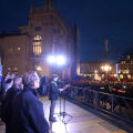 I discorsi ufficiali dal palco di piazza Castello
