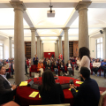 La presentazione del libro di poesie in Sala delle Colonne