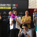 La dimostrazione di volo acrobatico in Sala Colonne