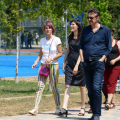 Un momento dell'inaugurazione del Parco Pietro Mennea