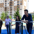 Un momento dell'inaugurazione del Parco Pietro Mennea