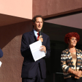 Fabrizio Manca, John Elkann e Loredana Fedeli
