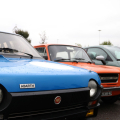 Le auto motorizzate Abarth presenti alla cerimonia