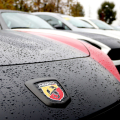 Le auto motorizzate Abarth presenti alla cerimonia