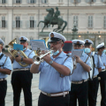 La Banda Musicale del Corpo di Polizia Municipale suona in piazza Castello