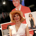 Violante Placido. presente all'inaugurazione della mostra