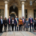 La giunta nel cortile d'Onore di Palazzo Civico