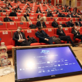 Un momento della presentazione al grattacielo Intesa Sanpaolo