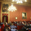 Un momento della cerimonia in Sala Rossa
