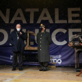 Le autorità sul palco in piazza Vittorio Veneto