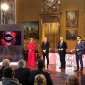 Un momento della cerimonia a Palazzo Madama