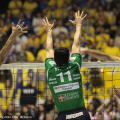 Un attacco della Trentino Volley