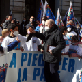 L'arrivo della marcia della Pace a Palazzo Civico