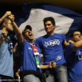 La gioia dei tifosi bianco-blu