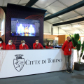 Lo stand della Città al Media Center