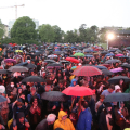 Pioggia sull'Eurovision Village