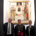 Pietro Zander, curatore della mostra; Roberto Repole, Arcivescovo di Torino e Giovanni Carlo Federico Villa, Direttore di Palazzo Madama
