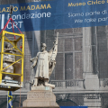 Il “volo” delle statue di Palazzo Madama