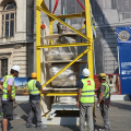 Il “volo” delle statue di Palazzo Madama