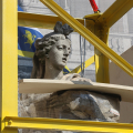 Il “volo” delle statue di Palazzo Madama