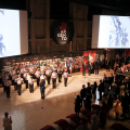 La la Banda Musicale del Corpo di Polizia municipale di Torino esegue gli inni nazionali