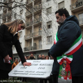 Elena Ignat, e Giuseppe Castronovo scoprono la targa dedicata a Giorgio