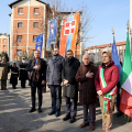 La Commemorazione presso la lapide dedicata agli Esuli Istriani, Fiumani e Dalmati in  Corso Cincinnato angolo via Pirano