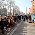 La Commemorazione presso la lapide dedicata agli Esuli Istriani, Fiumani e Dalmati in  Corso Cincinnato angolo via Pirano