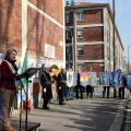 La Commemorazione presso la lapide dedicata agli Esuli Istriani, Fiumani e Dalmati in  Corso Cincinnato angolo via Pirano