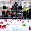 Torino contro le mafie, fiaccolata davanti al Comune