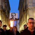 Torino contro le mafie, fiaccolata davanti al Comune