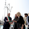 Mercoledì 22 marzo 2023,  Lingotto Fiere: presentazione del restauro dell'opera "Locus of rain" di Susumu Shingu