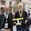 Alessandro Isaia, Responsabile Organizzativo Biennale Democrazia e  Gabriele Magrin, Curatore Scientifico Democrazia Futura