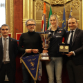Sara De Lellis, Capitano della Il Fenera Chieri '76 con il Sindaco Stefano Lo Russo, l'Assessore allo sport Mimmo Carretta e il Alessandro Sicchiero, Sindaco di Chieri