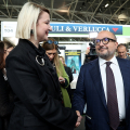 La Ministra della Cultura albanese Elva Margariti e il ministro della Cultura Gennaro Sangiuliano