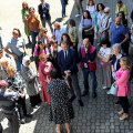 Un momento dell'inaugurazione di Cascina Falchera