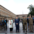 Le autorità presenti alla Cerimonia dell'Ammainabandiera