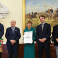 La collezionista d’arte Patrizia Sandretto ha ricevuto il riconoscimento di Commendatore