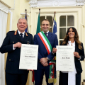 Il Sindaco Lo Russo con Roberto Mangiardi e Paola Virano