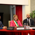 Il Generale di Brigata Pierluigi Genta; l'Assessora della Città di Torino Gianna Pentenero e l'Assessore Regionale Maurizio Marrone