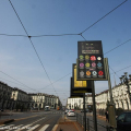 La fermata del Night Buster in Piazza Vittorio Veneto