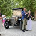 Il taglio del nastro con l'architetto Benedetto Camerana e Barbara Tuzzolino
