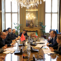 Un momento dell'incontro in Sala delle Congregazioni