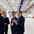 Un momento dell inaugurazione del Battery Technology Center con Ned Curic, Alberto Cirio e Stefano Lo Russo