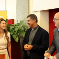 Ioana Gheorghias, Console Generale di Romania; Roberto Repole, Arcivescovo di Torino e Sergio Durando della Pastorale Migranti