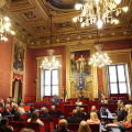 Sala Rossa: Cerimonia di conferimento del sigillo civico ad Annibale Crosignani